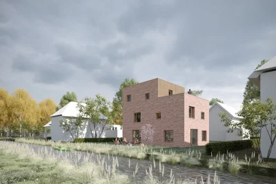 Vijf vrijstaande woningen